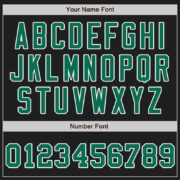Men's Custom Black Kelly Green-Gold Authentic Split Fashion Baseball Jersey - Image 5