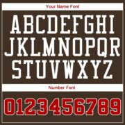 Men's Custom Brown Red-Cream Authentic American Flag Fashion Baseball Jersey - Image 5