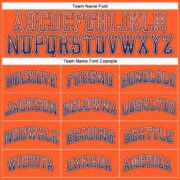 Men's Custom Orange Navy-White Authentic Drift Fashion Baseball Jersey - Image 3