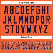 Men's Custom Orange Navy-White Authentic Drift Fashion Baseball Jersey - Image 4