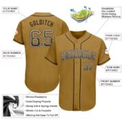 Men's Custom Old Gold Black-White Authentic Drift Fashion Baseball Jersey - Image 4