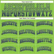 Men's Custom Neon Green Navy-Gray Authentic Drift Fashion Baseball Jersey - Image 3