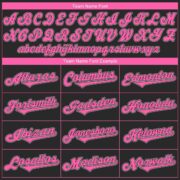 Men's Custom Black Pink-White Authentic Baseball Jersey - Image 2