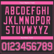 Men's Custom Black Pink-White Authentic Baseball Jersey - Image 4
