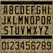 Men's Custom Camo Black-Gold Authentic Baseball Jersey - Image 4