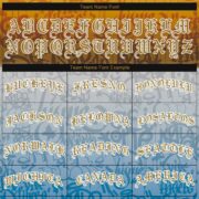 Men's Custom Graffiti Pattern Gold-White 3D "Chicano" Authentic Baseball Jersey - Image 5